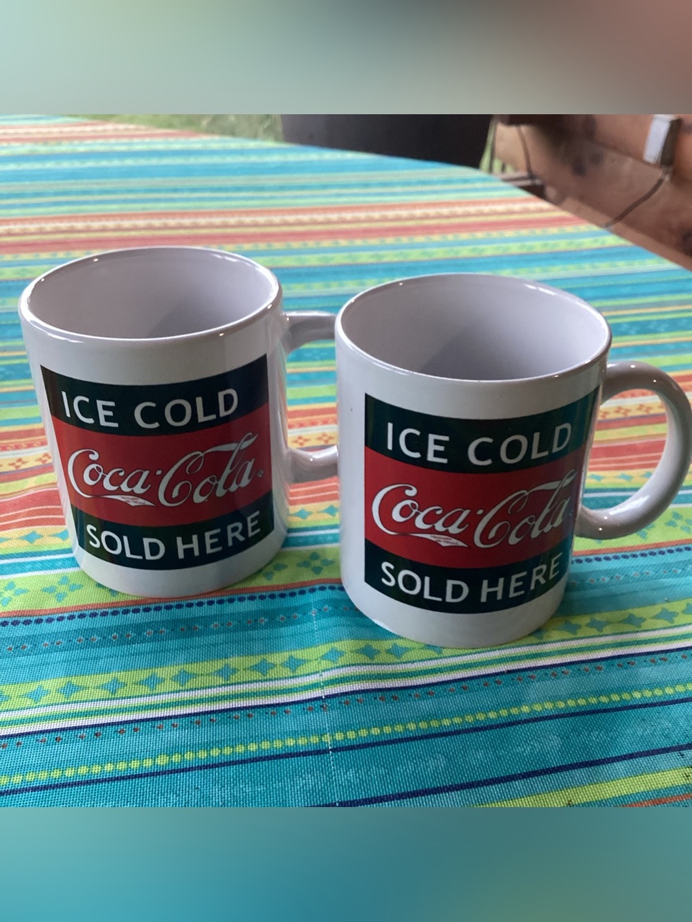 Coca Cola x Gibson Vintage Ceramic Mugs with Coca Cola logo - set of 2